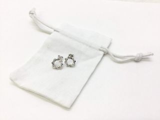 pendientes plata 925mm con piedra con circonita