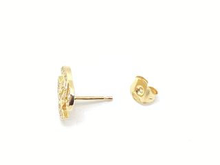 pendientes oro 18k con piedra con circonita