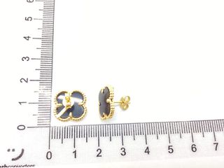 pendientes oro 18k con onix