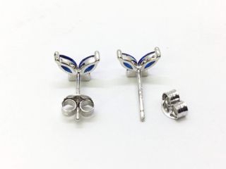 pendientes plata 925mm con piedra con circonita