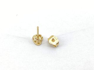 pendientes oro 18k con piedra con diamante de laboratorio