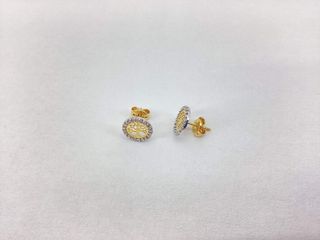 pendientes oro 18k con piedra