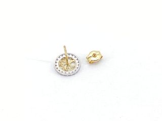 pendientes oro 18k con piedra