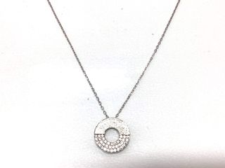 collar plata 925mm con piedra con circonita 19 5cm