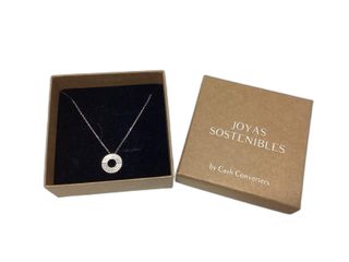 collar plata 925mm con piedra con circonita 19 5cm