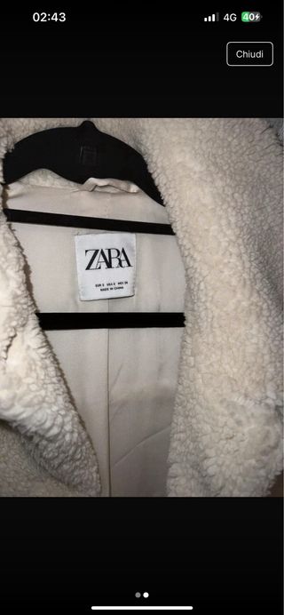 Cappotto Teddy Zara Beige Donna