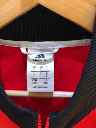 Chaqueta Adidas Benfica Roja Negra Talla M