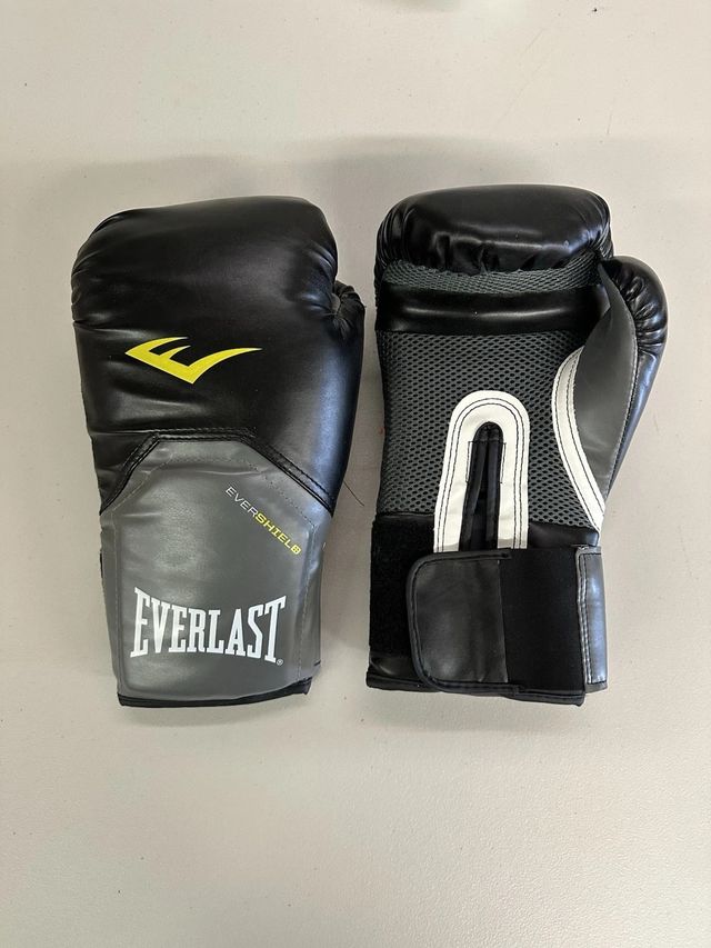 Guantes Boxeo Everlast 12 oz Negro/Gris