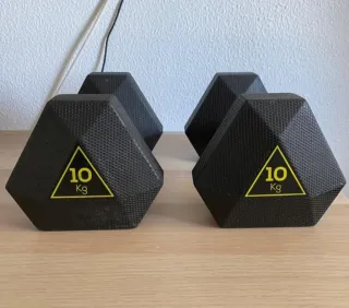 Mancuernas Hexagonales Domyos 10 Kg (Par)