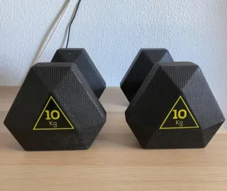 Mancuernas Hexagonales Domyos 10 Kg (Par)