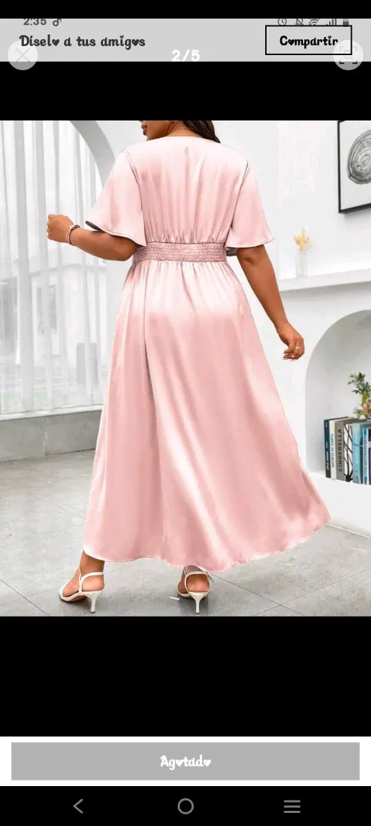 Vestido rosa elegante