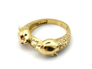 sortija oro 18k con piedra con circonita