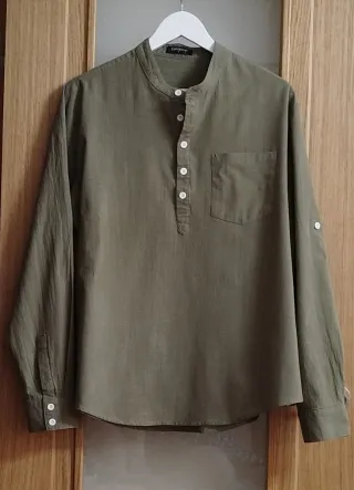 Camisa verde kaki hombre talla L