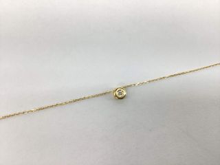 cadena oro 18k con piedra con diamante 22.5cm