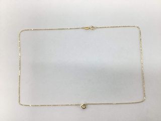 cadena oro 18k con piedra con diamante 22.5cm