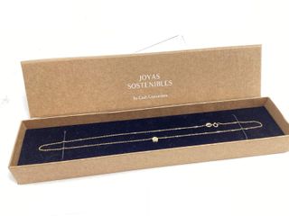 cadena oro 18k con piedra con diamante 22.5cm