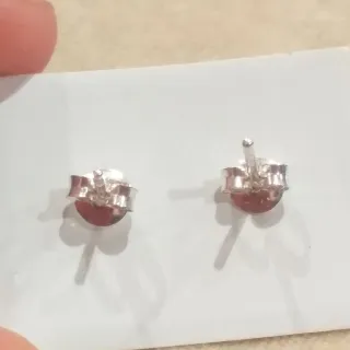 Pendientes trepadores huella  perro plata 925