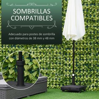 Base para Sombrilla Outsunny con Ruedas