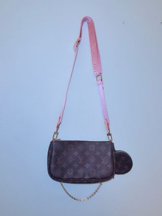 Bolso Marrón y Rosa Multifuncional