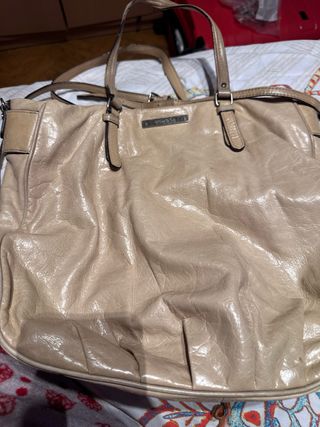 Bolso Piel Bimba y Lola Vintage Beige