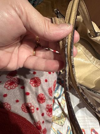 Bolso Piel Bimba y Lola Vintage Beige