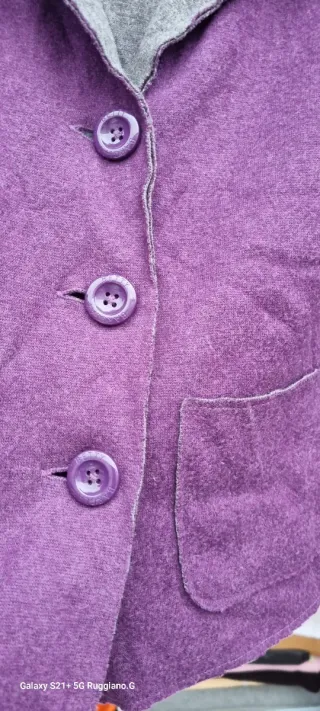 Maglia donna viola e grigia