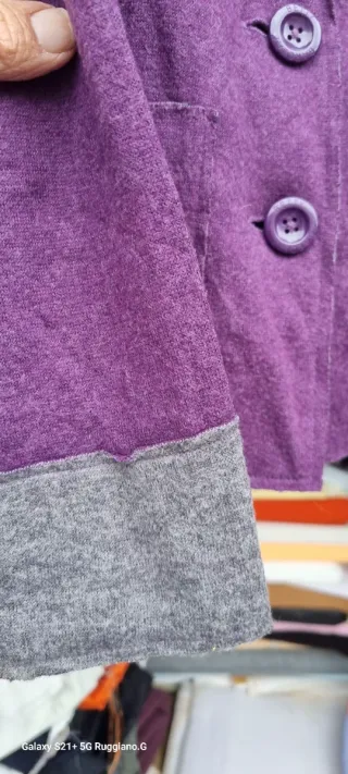 Maglia donna viola e grigia