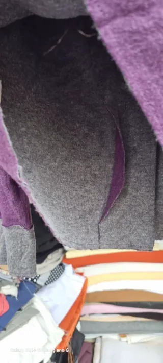 Maglia donna viola e grigia