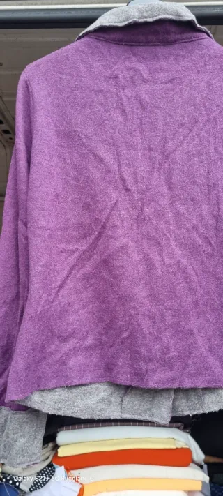 Maglia donna viola e grigia