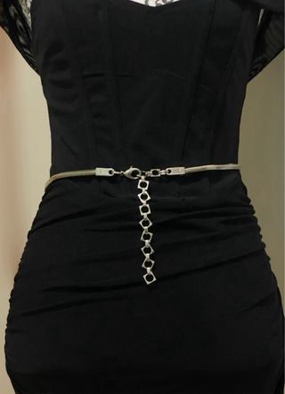 Fendi Cintura/Collana Catena Tubolare Argento