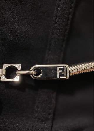 Fendi Cintura/Collana Catena Tubolare Argento