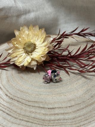 Charm Gata Lazo y Circonita Rosa