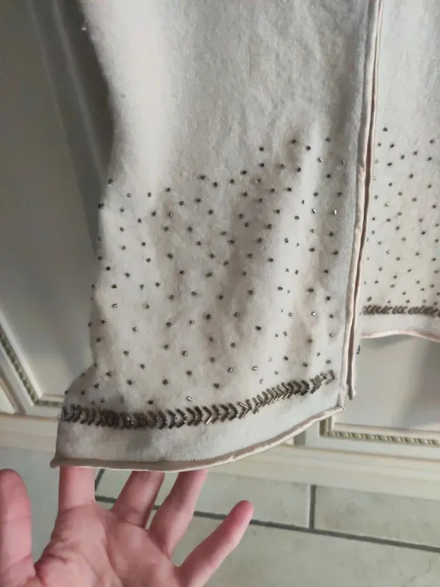 Cardigan lana d'angora beige