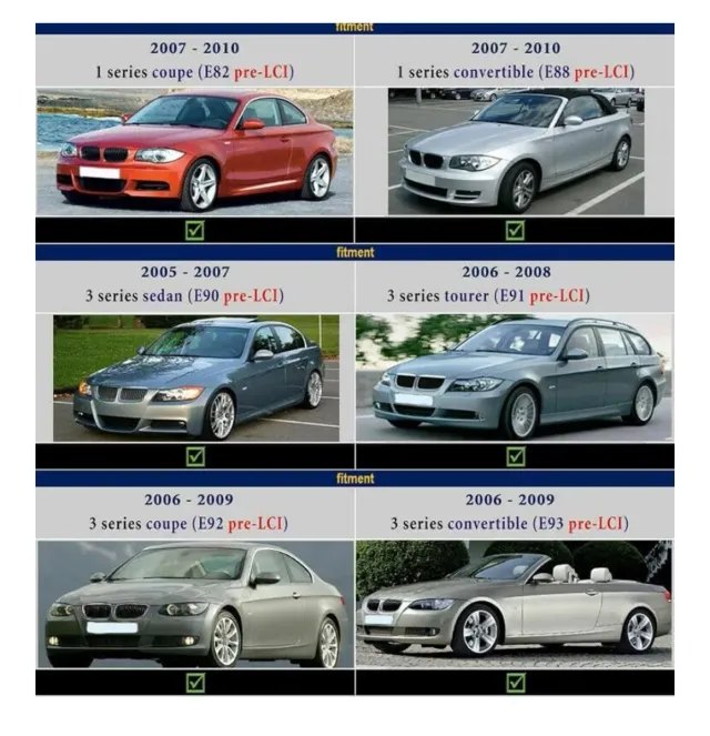 2 Tapas Espejos BMW E81 E82 E87 E88 E90