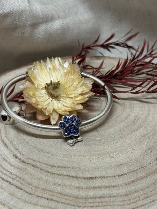 Charm Huella Perro Azul Huesito
