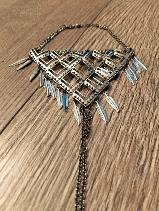 Pulsera de dedo estilo boho plateada