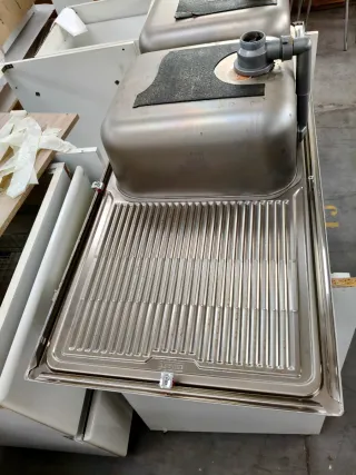 Lavello cucina Franke inox, 2 vasche + scivolo