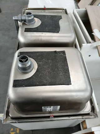 Lavello cucina Franke inox, 2 vasche + scivolo