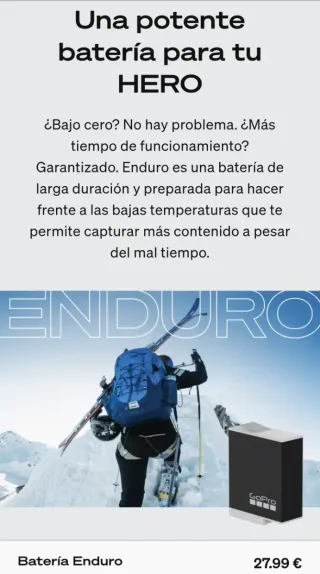 Caricatore originale GoPro Hero12 con batteria Enduro