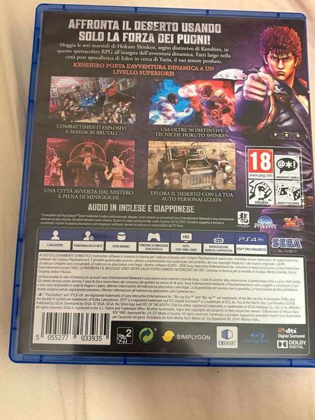Fist of the North Star Lost Paradise PS4
