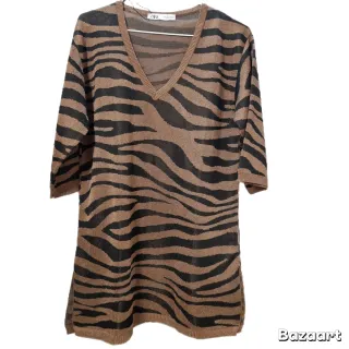 Jersey Zara Animal Print oversiza