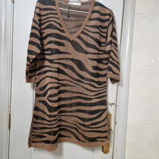 Jersey Zara Animal Print oversiza