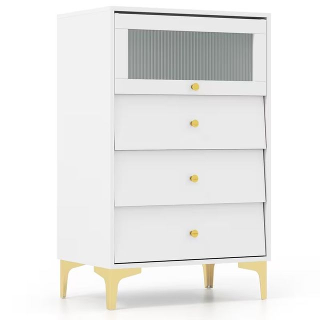 Cassettiera a 3 cassetti, moderno armadio con port