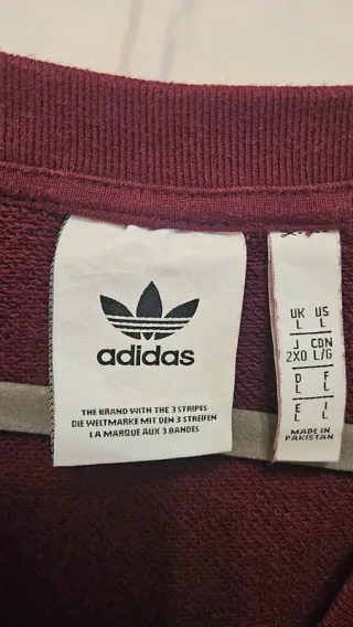 Sudadera Adidas Originals Trefoil Borgoña Talla L
