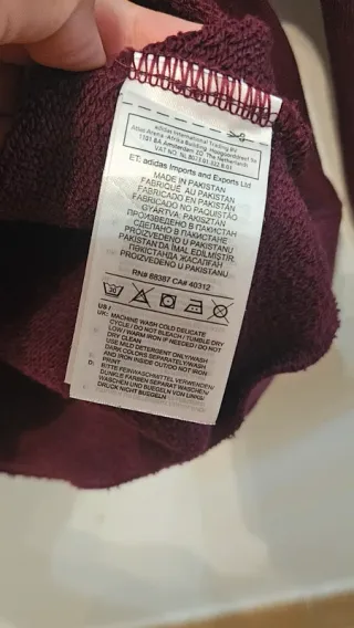 Sudadera Adidas Originals Trefoil Borgoña Talla L