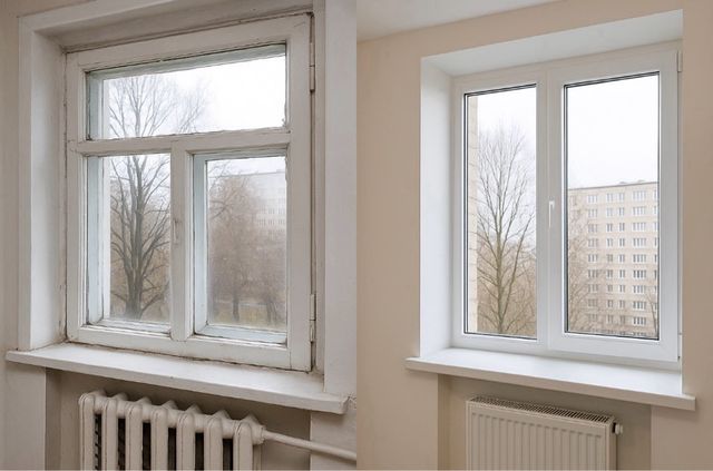 Ventana PVC y aislamiento