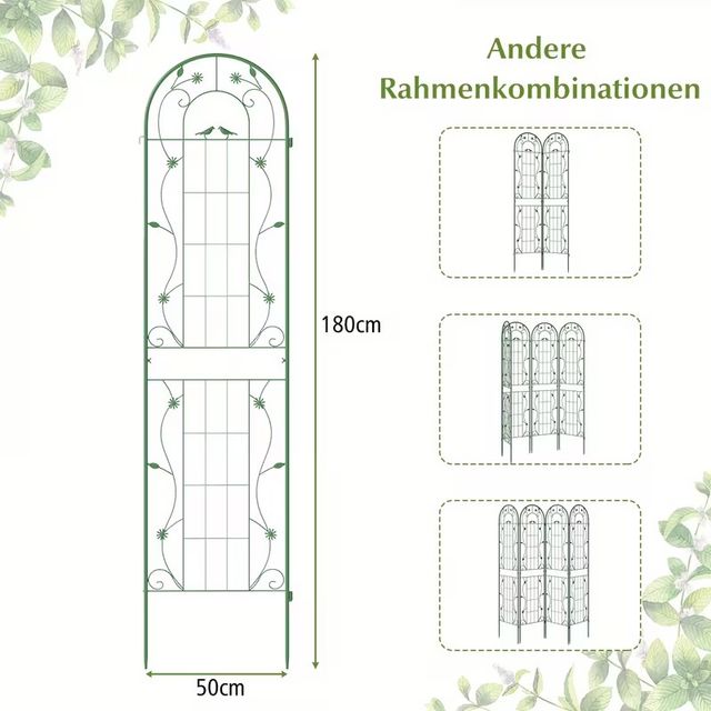 Set di 2 pannelli di recinzione da giardino in met