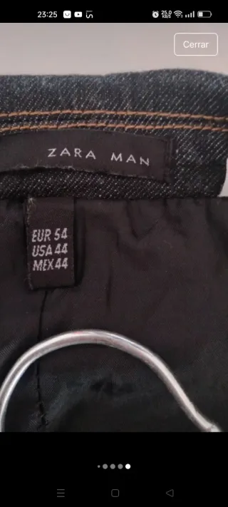 Blazer Zara Man Vaquero Talla 54