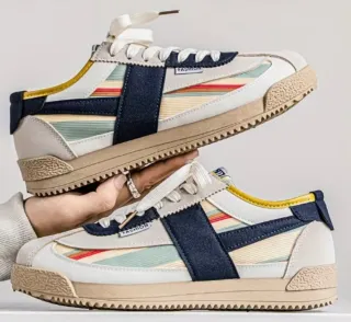 Zapatillas deportivas mujer beige multicolor