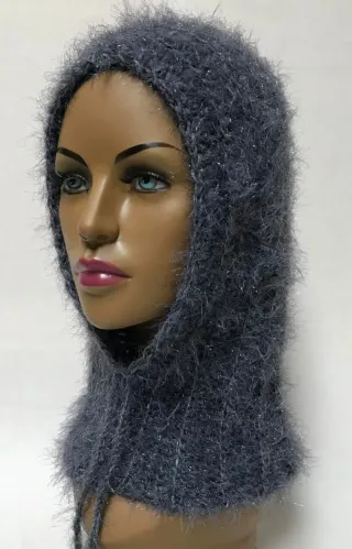 Passamontagna effetto pelliccia con lurex